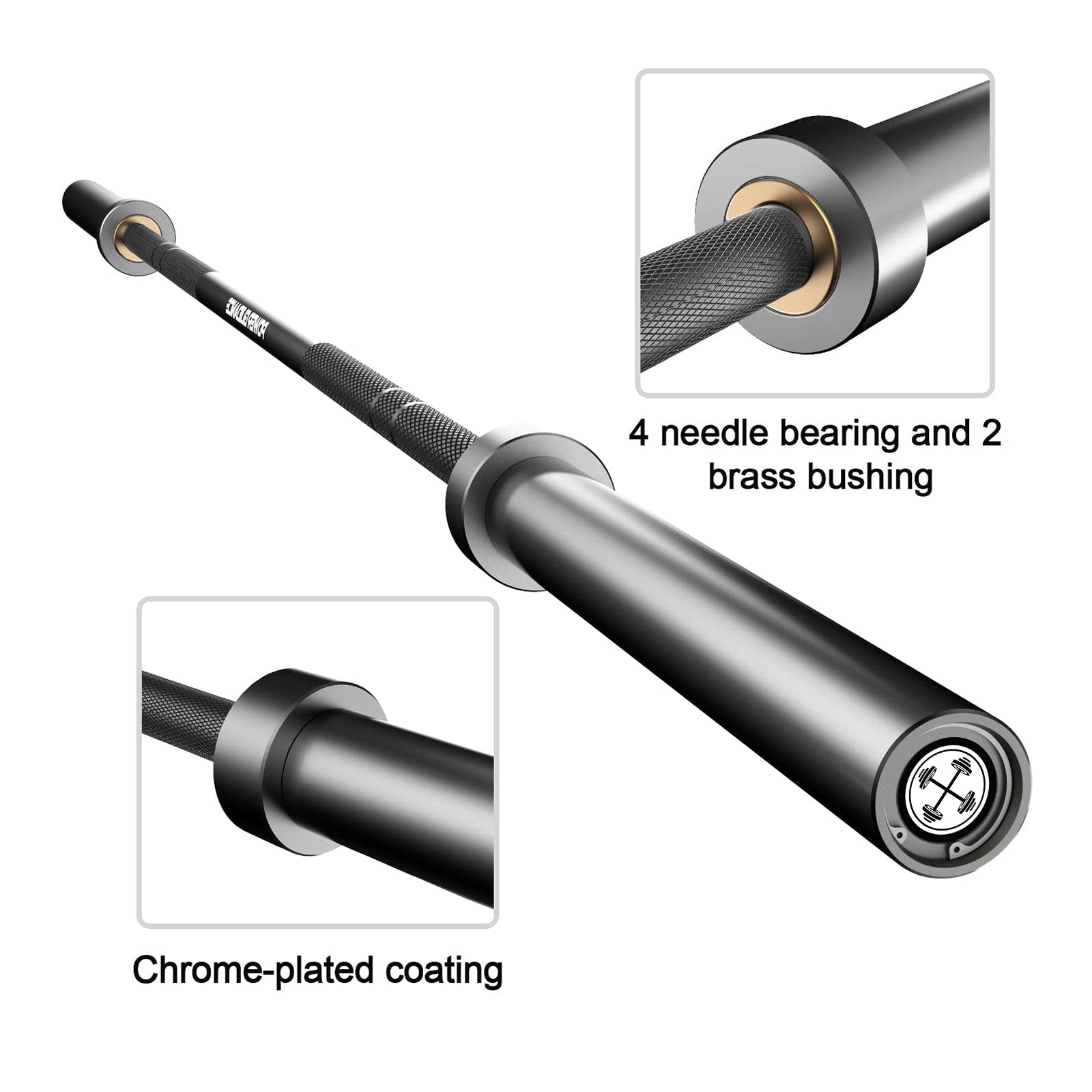 POWER GUIDANCE CHROME UNIVERSAL OLYMPIC EXERCISE BARBELL 2.0 POWER GUIDANCE