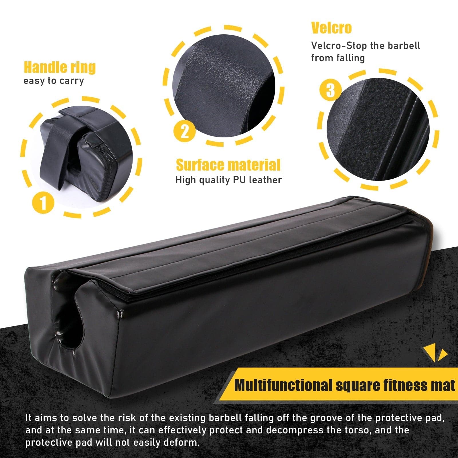 POWER GUIDANCE Square Barbell HIP Thrust Pad POWER GUIDANCE