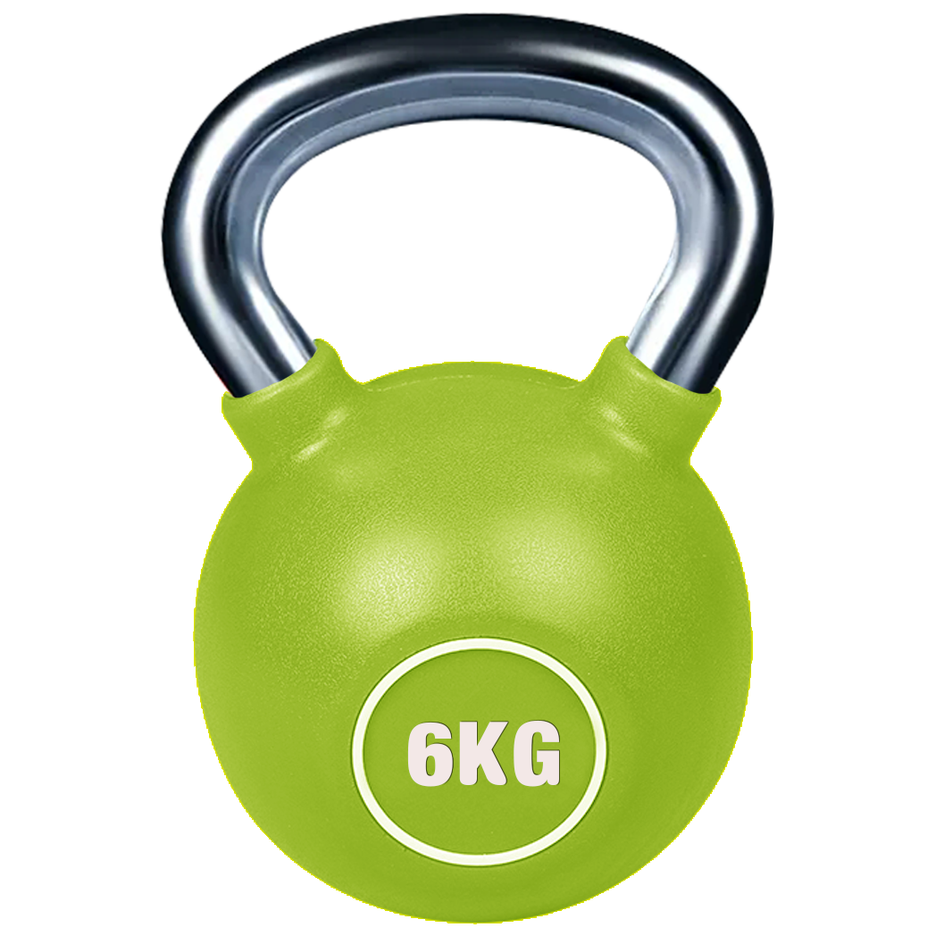 POWER GUIDANCE PU Coated Colorful Cast Steel Kettlebells Set POWER GUIDANCE
