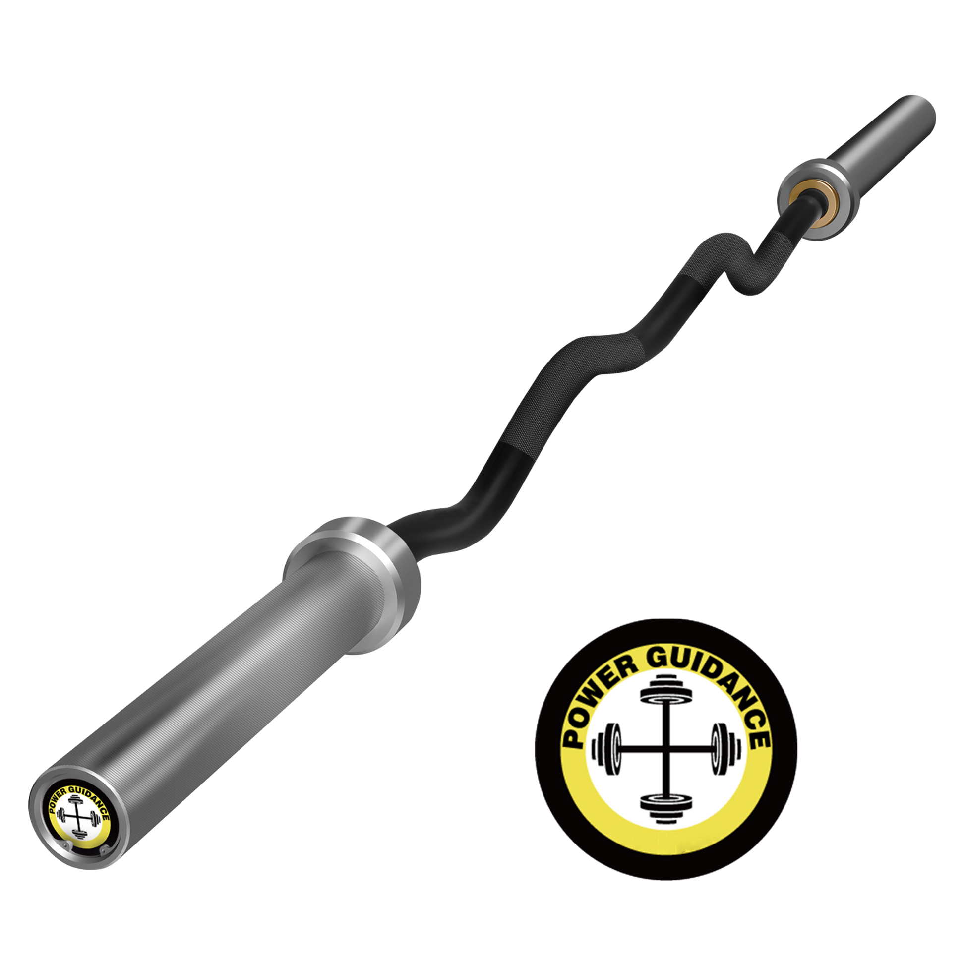 POWER GUIDANCE Strength Training EZ Bar- Chrome POWER GUIDANCE
