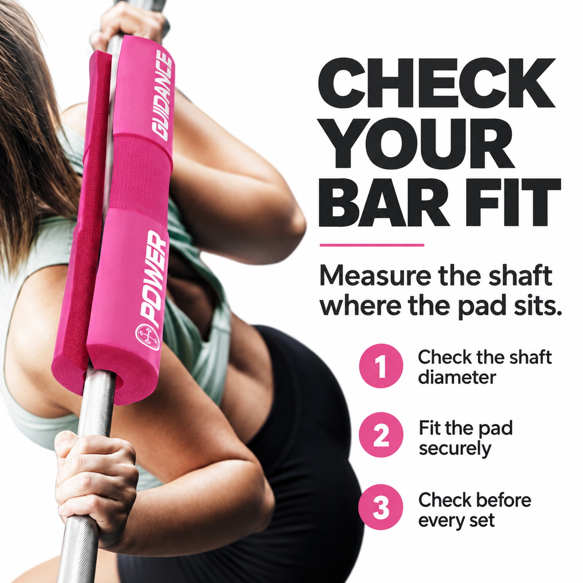 POWER GUIDANCE Barbell Pad for Squats & Hip Thrusts POWER GUIDANCE