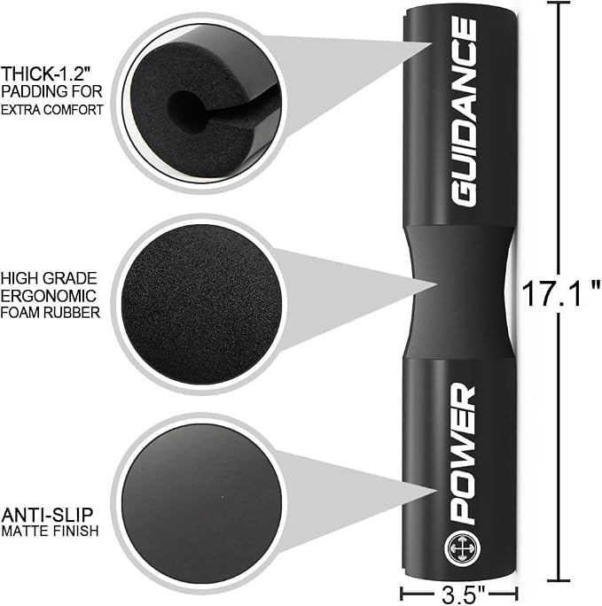 POWER GUIDANCE Barbell Pad for Squats & Hip Thrusts POWER GUIDANCE