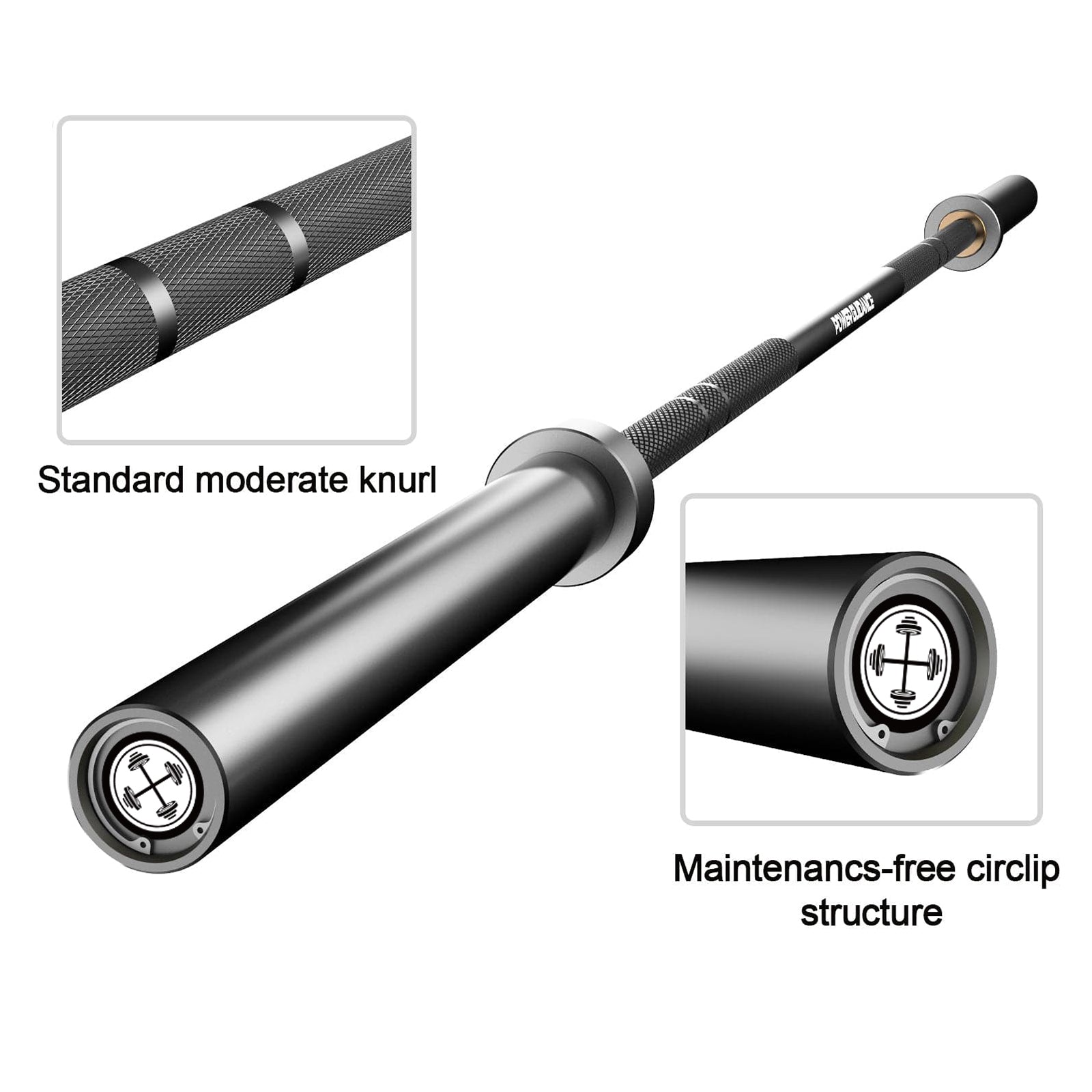 POWER GUIDANCE CHROME UNIVERSAL OLYMPIC EXERCISE BARBELL 2.0 POWER GUIDANCE