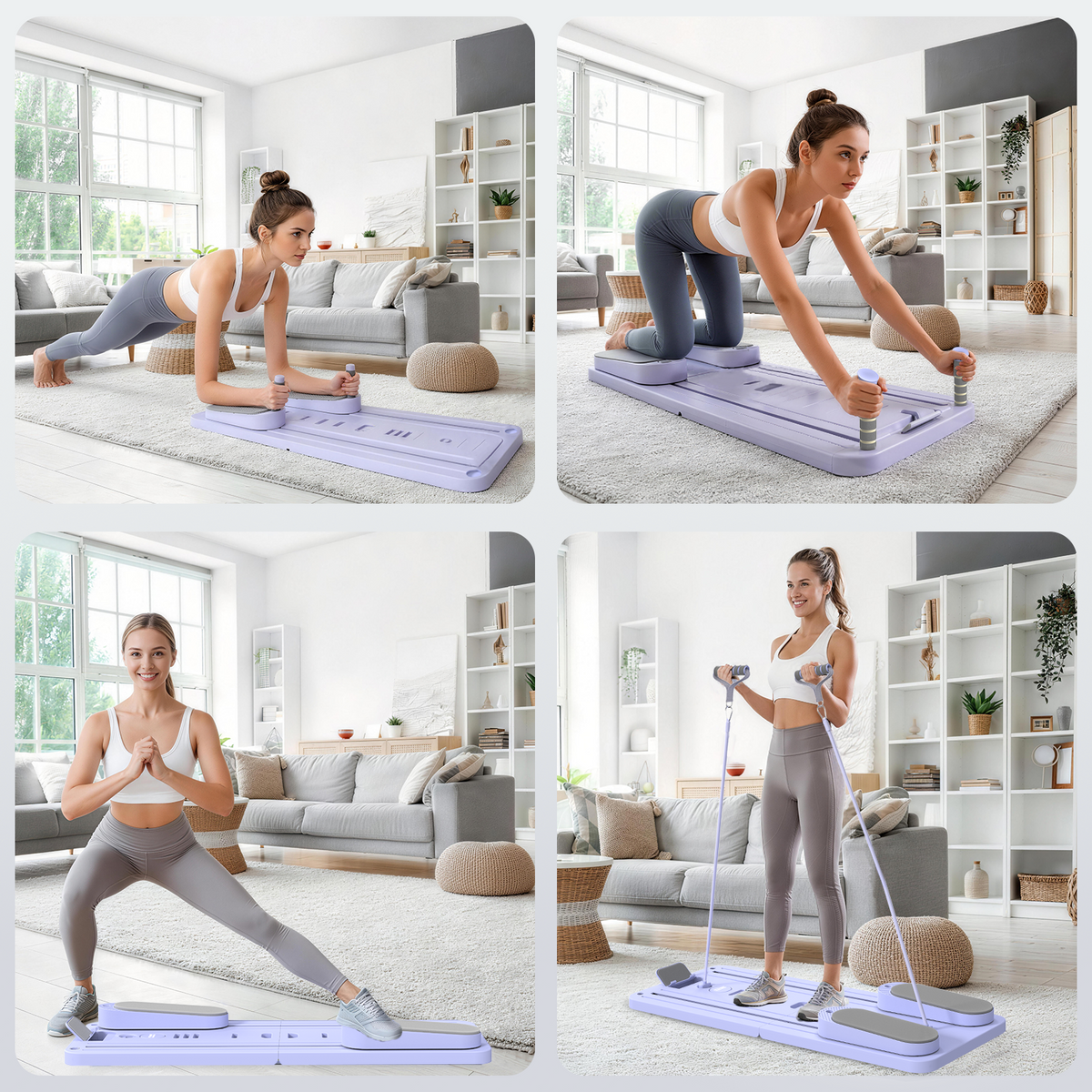 POWER GUIDANCE Foldable Pilates Board for Home Workouts POWERGUIDANCE