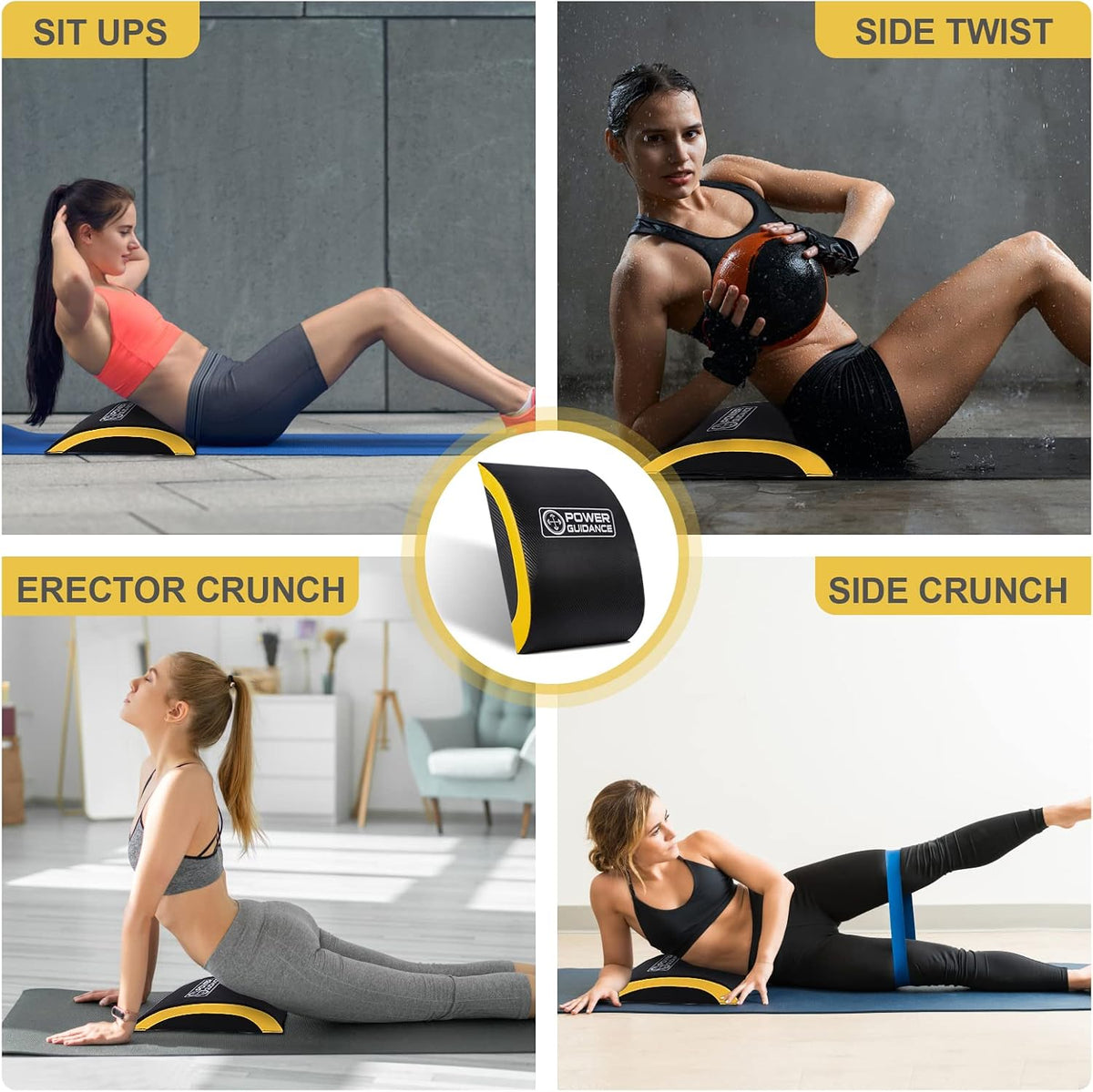 POWER GUIDANCE Ab Mat | Contoured Support for Sit-Ups & Core Training POWERGUIDANCE