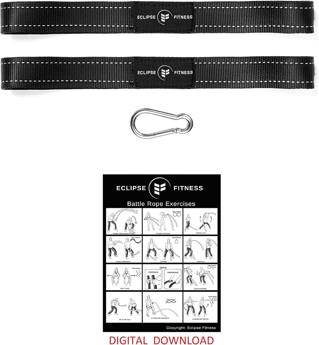 POWER GUIDANCE Battle Rope Anchor Strap Kit with Carabiner POWER GUIDANCE