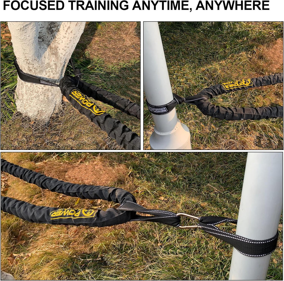 POWER GUIDANCE Battle Rope with Protective Sleeve & Anchor Kit POWER GUIDANCE