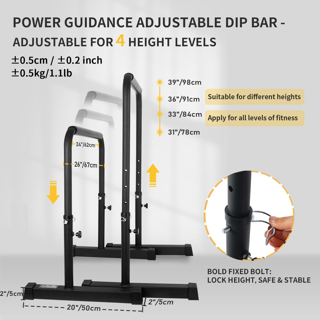 POWER GUIDANCE PARALLEL BARS DIP STATION PUSH-UP BARS POWER GUIDANCE