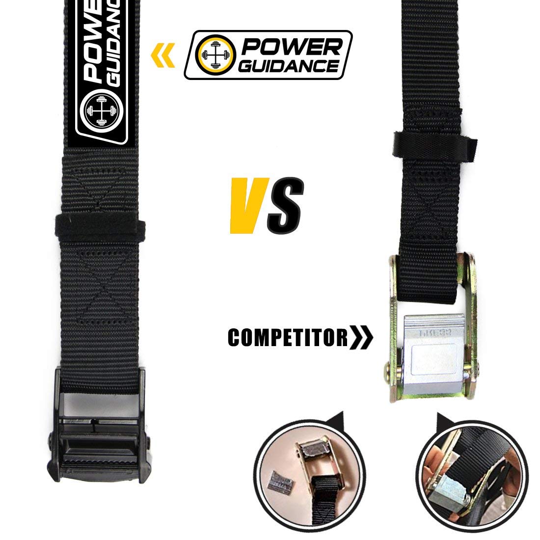 POWER GUIDANCE GYMNASTIC RINGS WITH ADJUSTABLE STRAPS POWERGUIDANCE