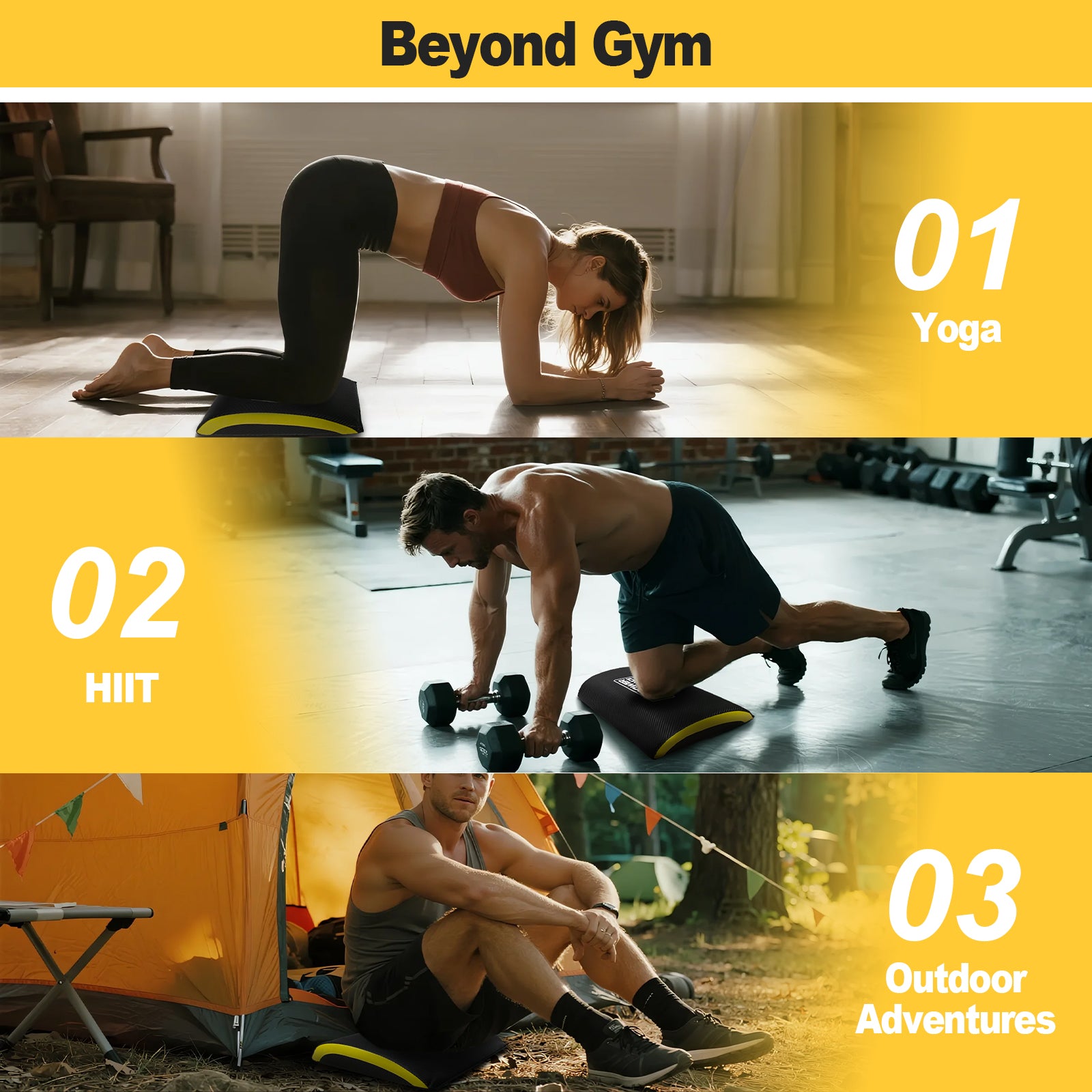 POWER GUIDANCE Wide Ab Exercise Mat, Sit Up Pad with Dual-Angle Support, 13cm Wider Surface, High-Density Foam Core Trainer for Full-Body Stability Workouts POWER GUIDANCE