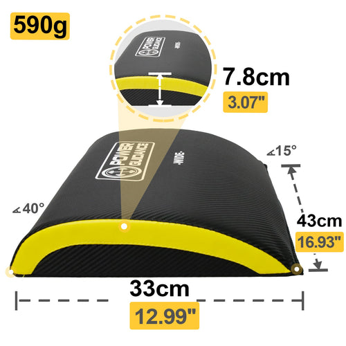 POWER GUIDANCE Wide Ab Exercise Mat, Sit Up Pad with Dual-Angle Support, 13cm Wider Surface, High-Density Foam Core Trainer for Full-Body Stability Workouts POWER GUIDANCE
