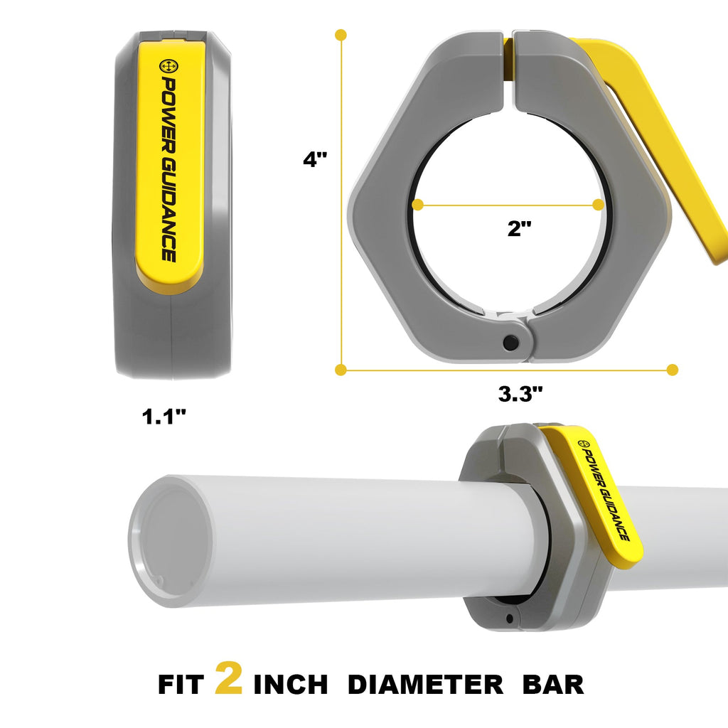 POWER GUIDANCE Magnetic Barbell Collars - 2 Inch Olympic Bar Clips POWER GUIDANCE