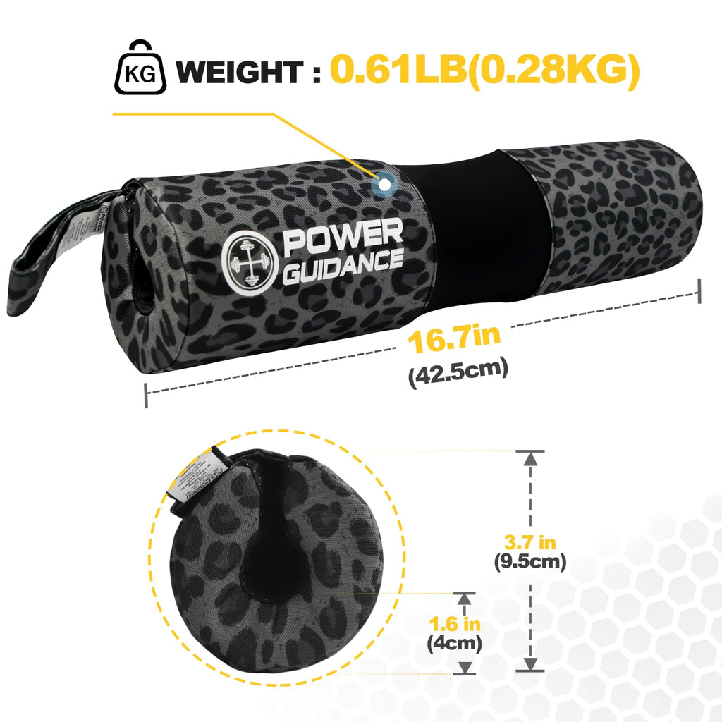 POWER GUIDANCE Leopard Print Groove Barbell Squat Pad POWER GUIDANCE