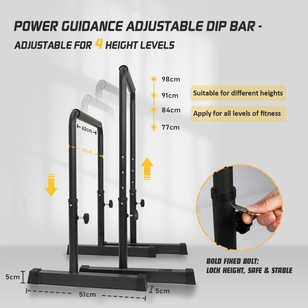 POWER GUIDANCE Adjustable Dip Bar | 1200LBS Capacity POWER GUIDANCE