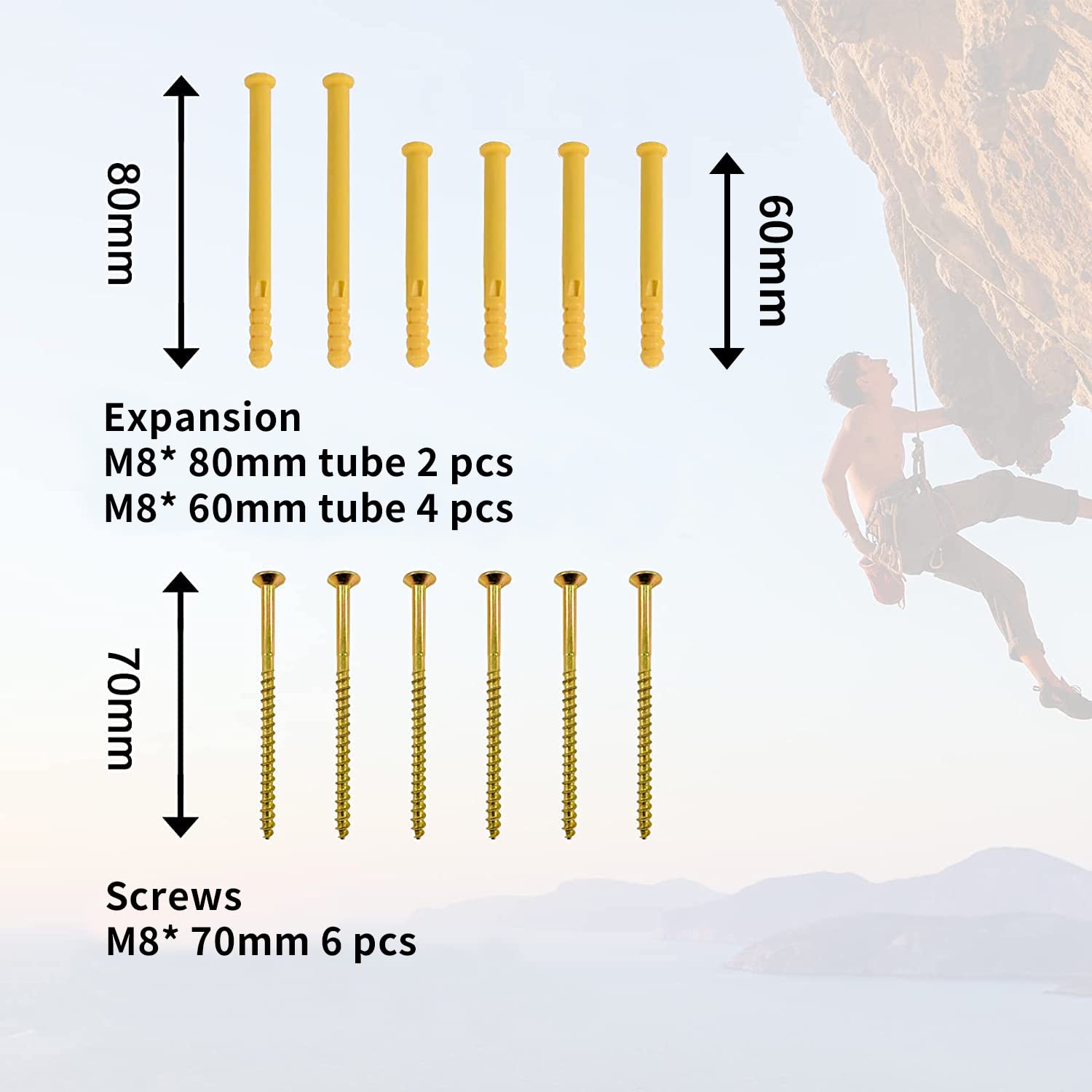 POWER GUIDANCE Wall-Mounted Hangboard - Multi-Grip Climbing POWER GUIDANCE
