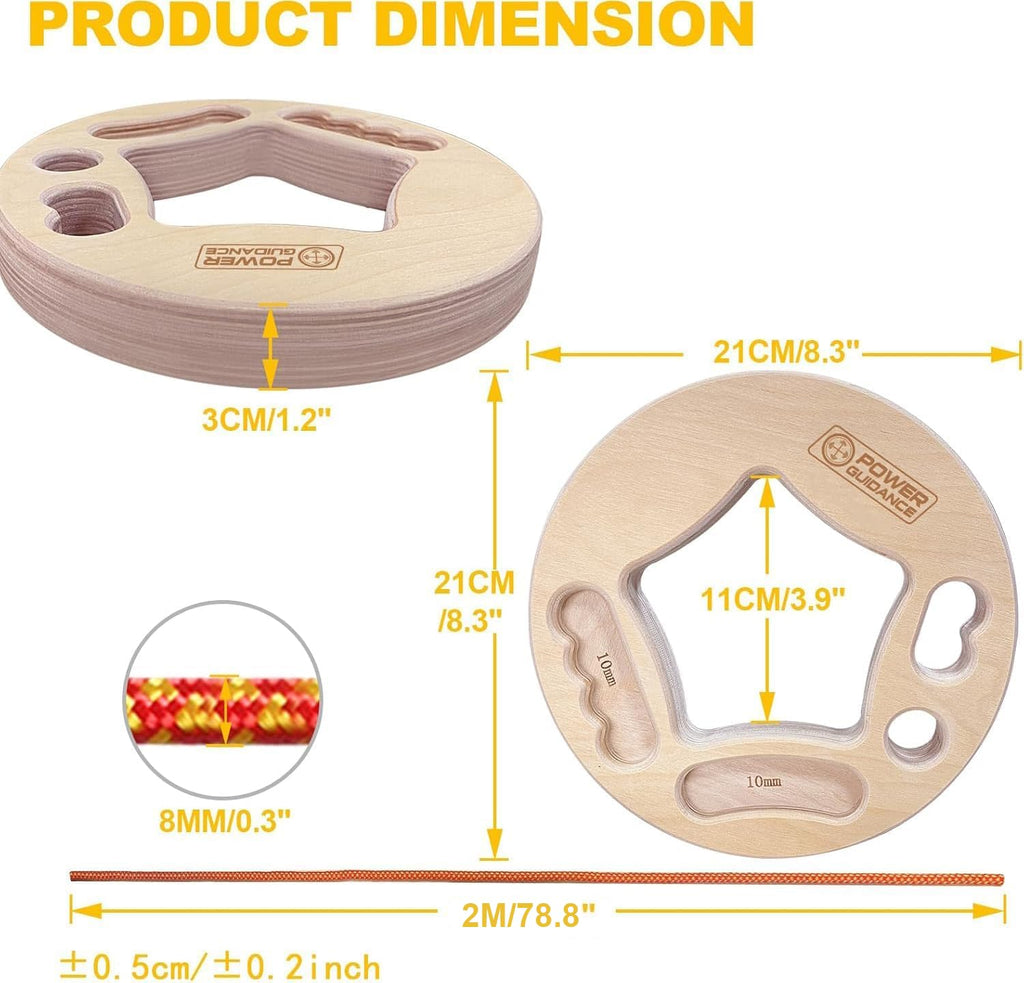 POWER GUIDANCE Pair Hangboard - Double-Sided Climbing Finger Boards POWER GUIDANCE