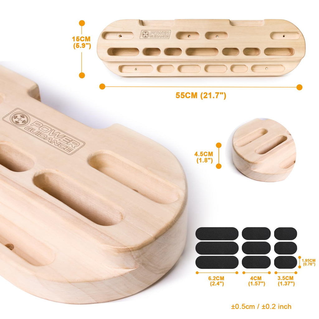 POWER GUIDANCE Wall-Mounted Hangboard - Multi-Grip Climbing POWER GUIDANCE