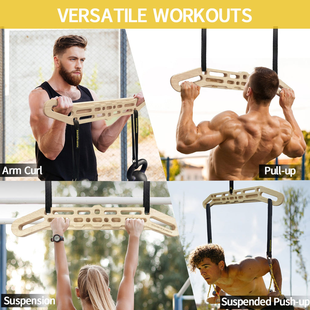 POWER GUIDANCE Complete Hangboard Set - Portable Multi-Grip Climbing Training Kit POWER GUIDANCE