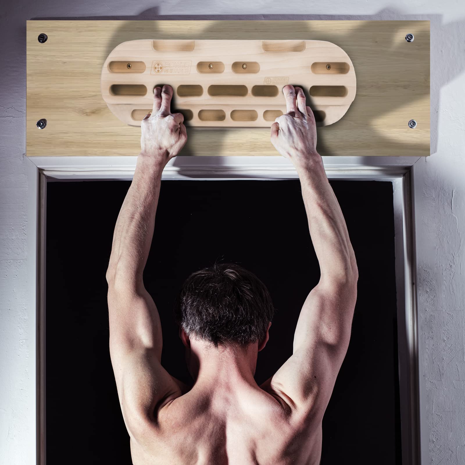 POWER GUIDANCE Wall-Mounted Hangboard - Multi-Grip Climbing POWER GUIDANCE