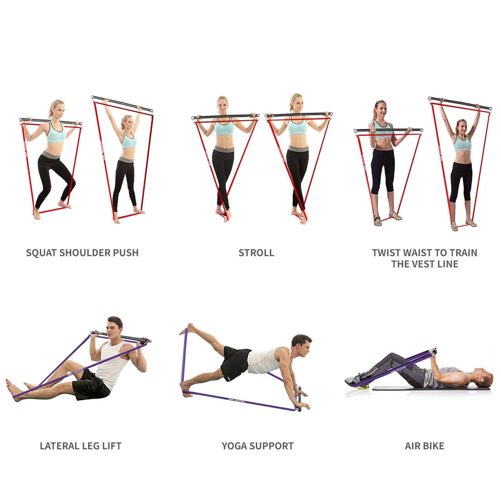 POWER GUIDANCE Pilates Bar Set | Full-Body Workout Kit POWER GUIDANCE