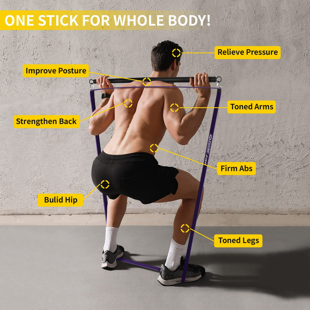 POWER GUIDANCE Pilates Bar Set | Full-Body Workout Kit POWER GUIDANCE