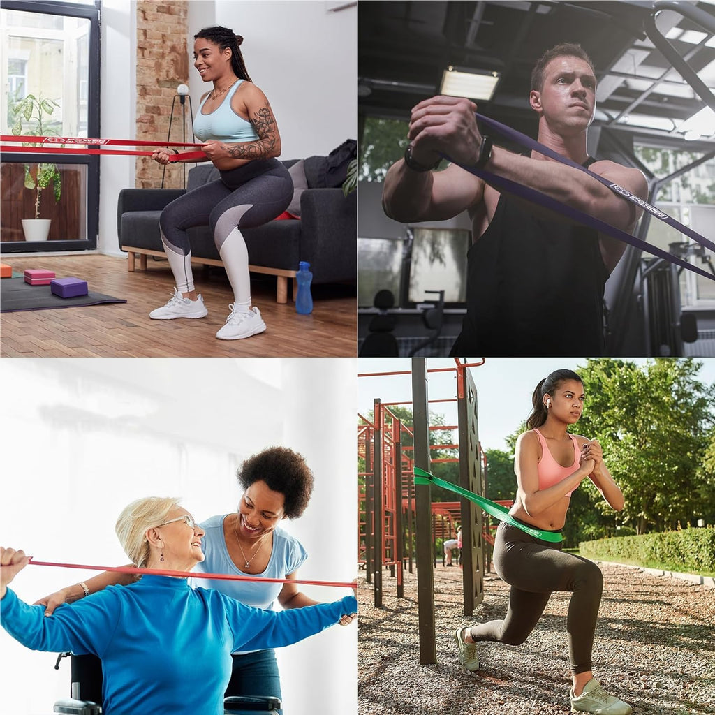 POWER GUIDANCE Resistance Bands | 5-Level Set with Door Ancho POWER GUIDANCE