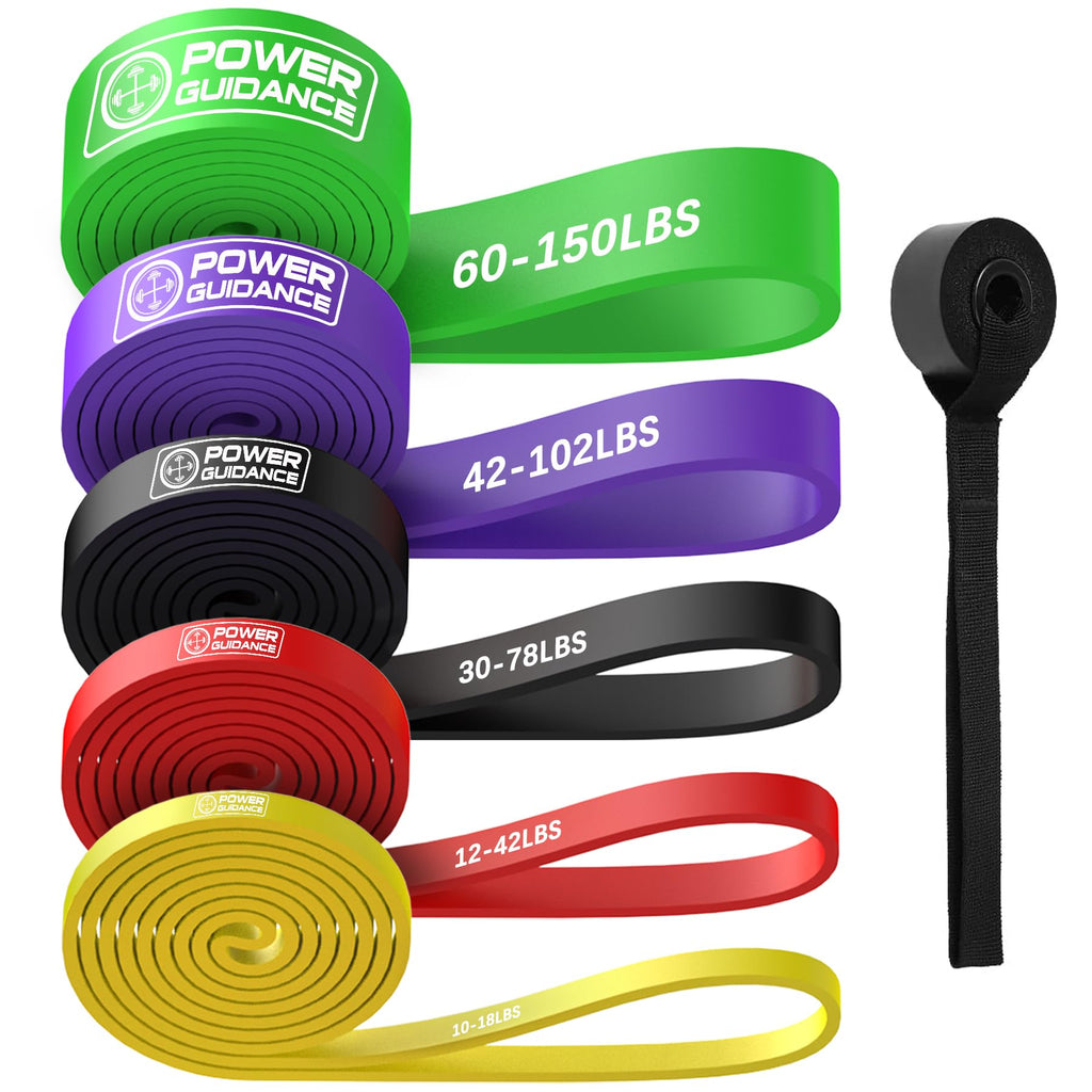 POWER GUIDANCE Resistance Bands | 5-Level Set with Door Ancho POWER GUIDANCE