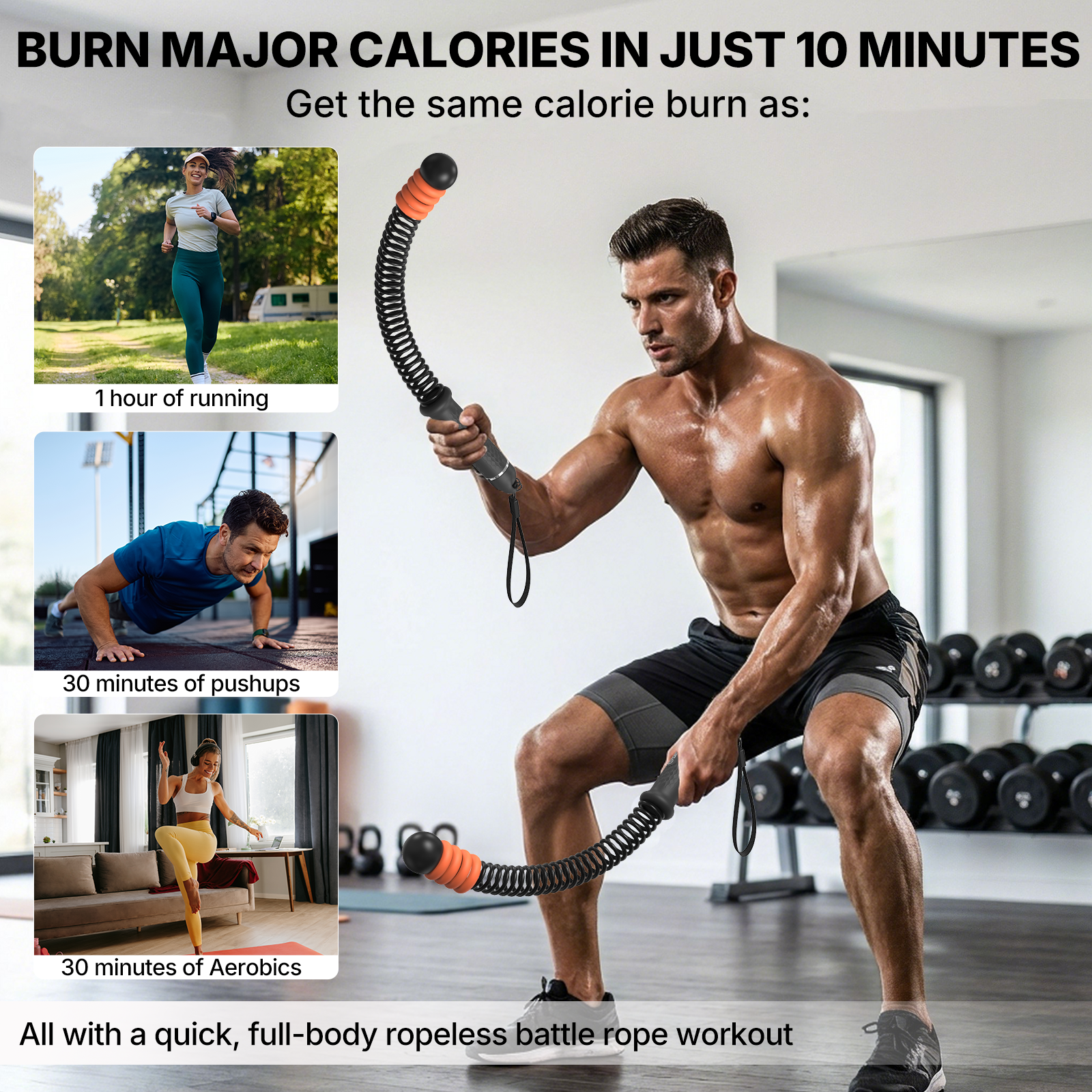 POWER GUIDANCE Ropeless Battle Ropes | Adjustable Weighted POWERGUIDANCE