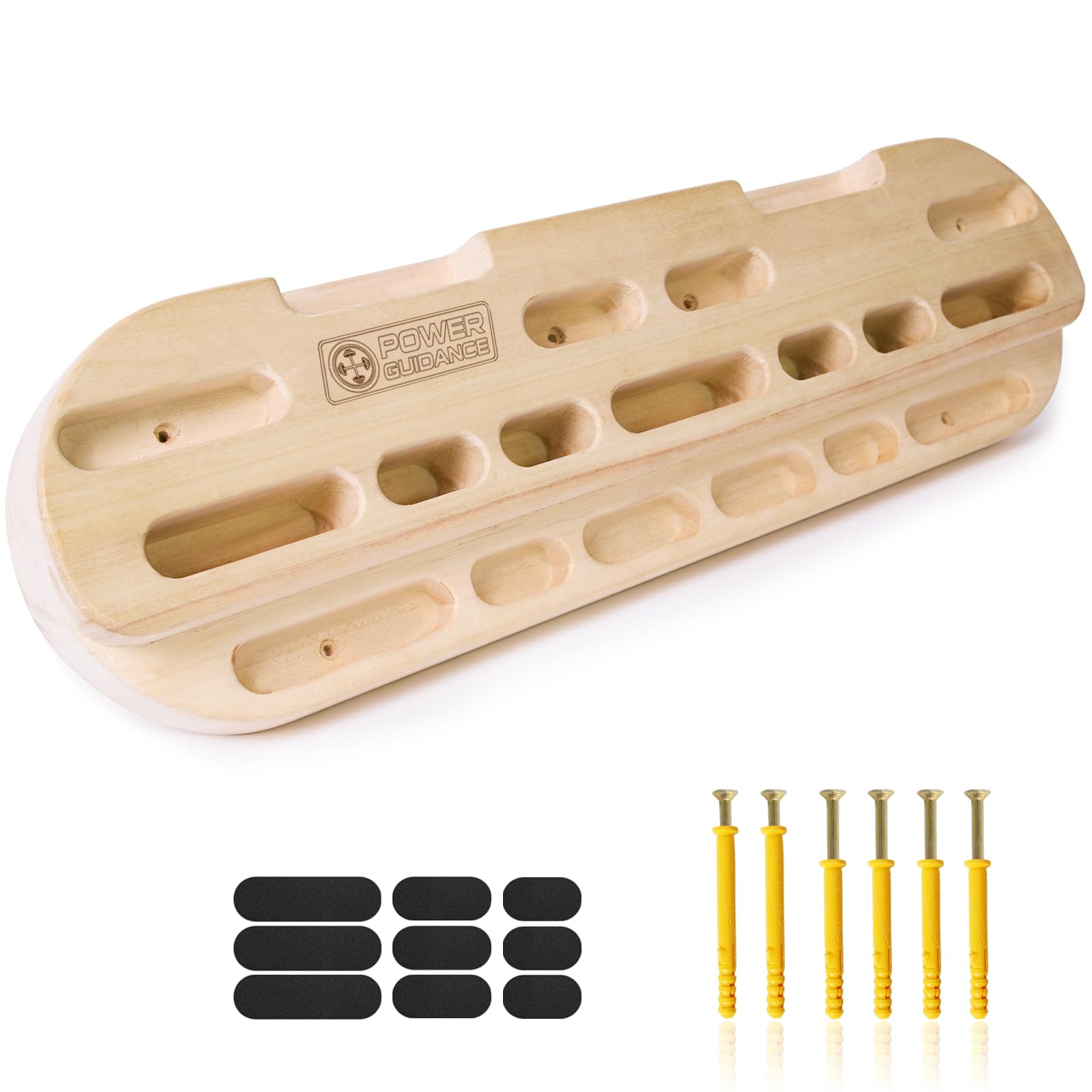 POWER GUIDANCE Wall-Mounted Hangboard - Multi-Grip Climbing POWER GUIDANCE