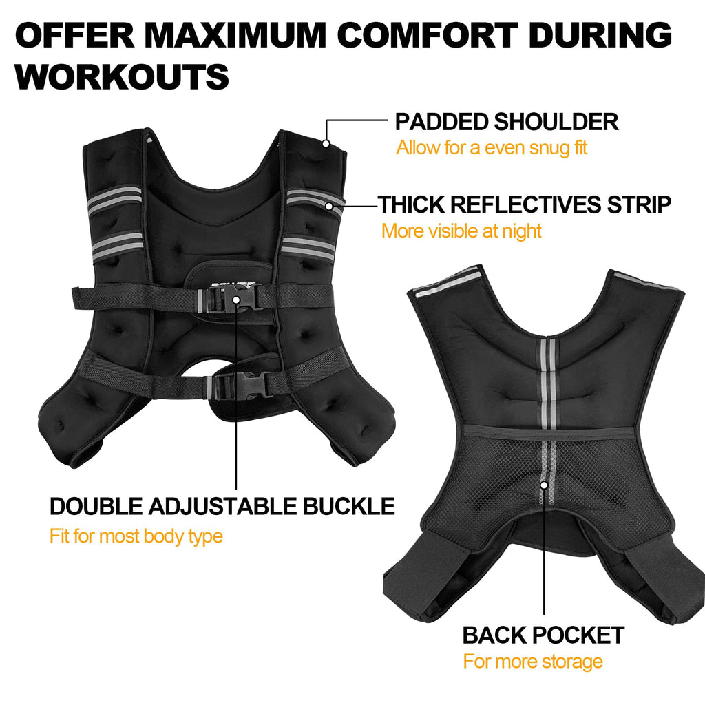 POWER GUIDANCE Adjustable Weighted Vest | Reflective, for Men & Women POWER GUIDANCE