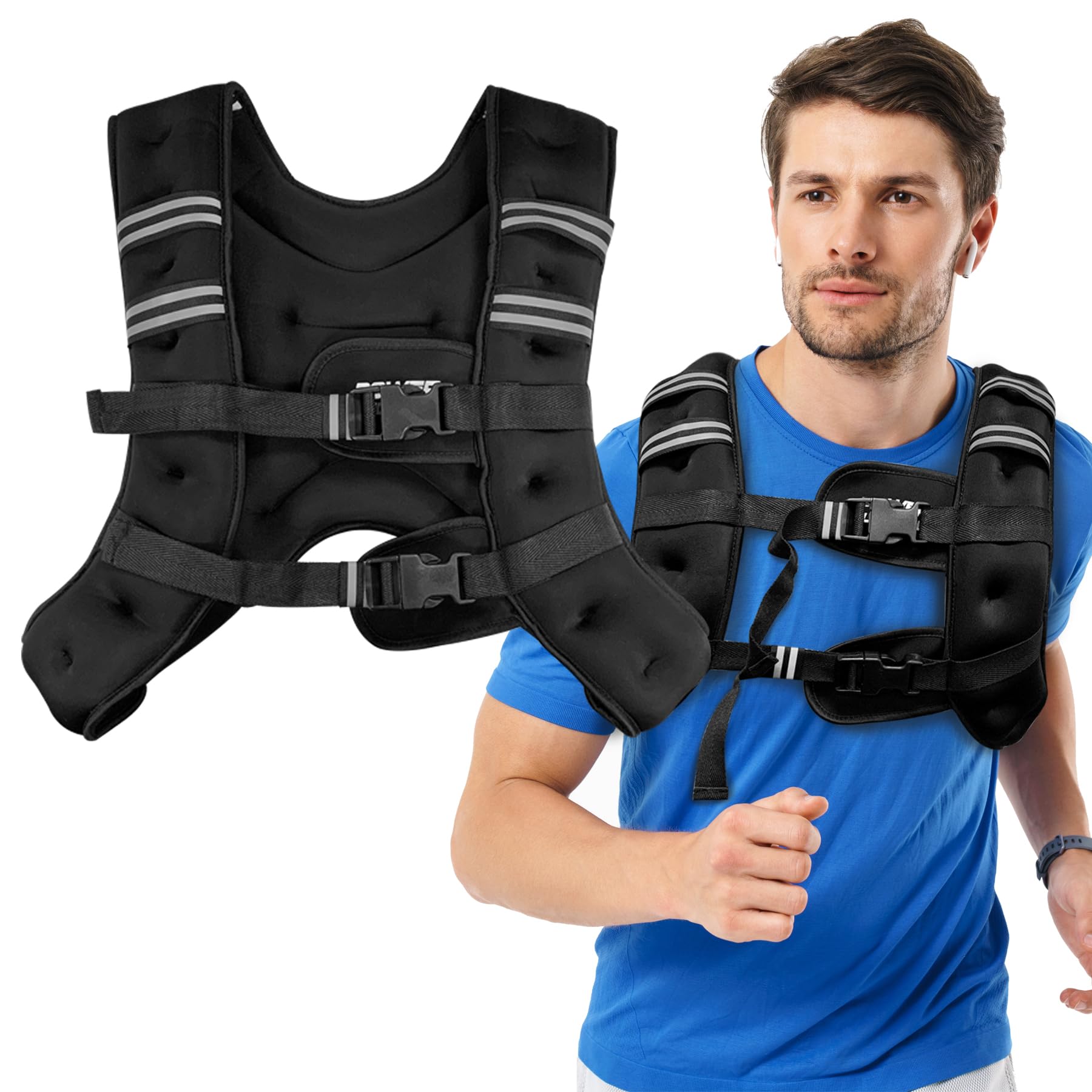 POWER GUIDANCE Adjustable Weighted Vest | Reflective, for Men & Women POWER GUIDANCE