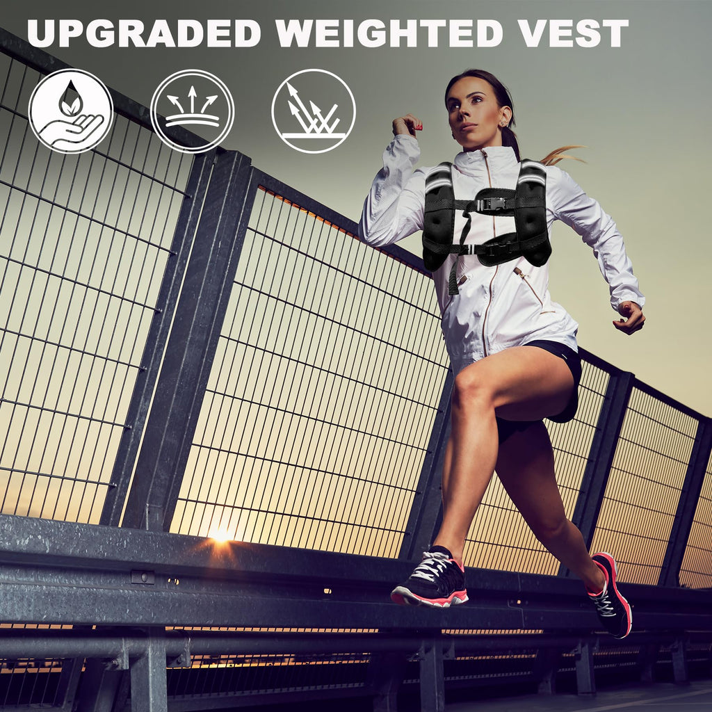 POWER GUIDANCE Adjustable Weighted Vest | Reflective, for Men & Women POWER GUIDANCE